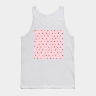 Elegant Golden Butterflies Pink Pattern Tank Top